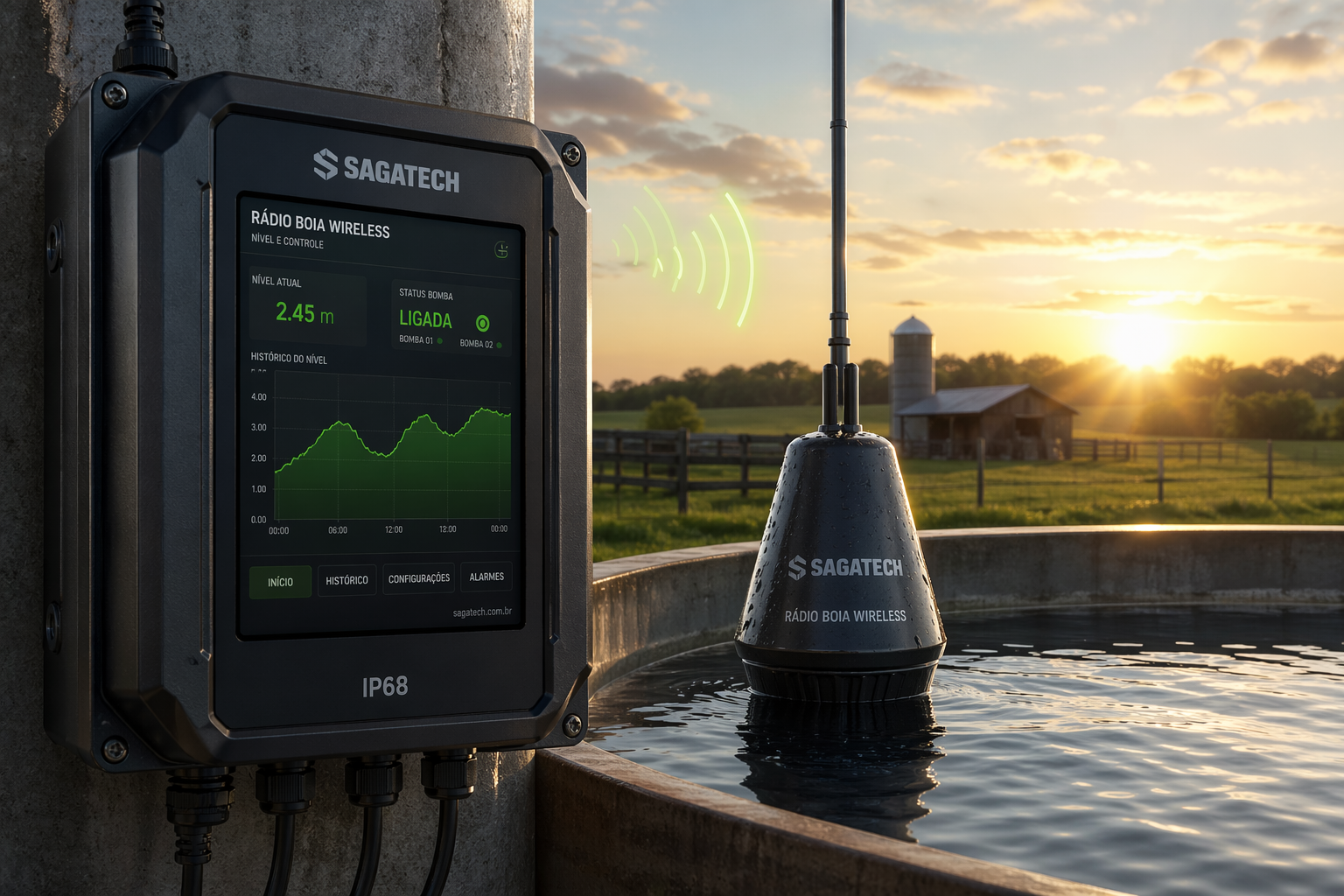 Rádio Boia Wireless com IHM Local